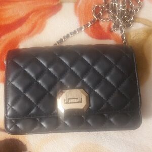 Elegant Black Quilted Chain Bag Aldo